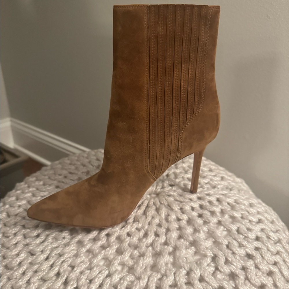 Veronica Beard Lisa Suede Pointed-Toe Stiletto Boots - Picture 4 of 9